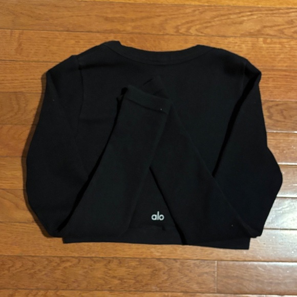 ALO Yoga black seamless chosen long sleeve - Picture 4 of 5